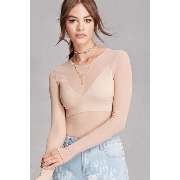 Forever 21 Tops - Nude, sheer shirt